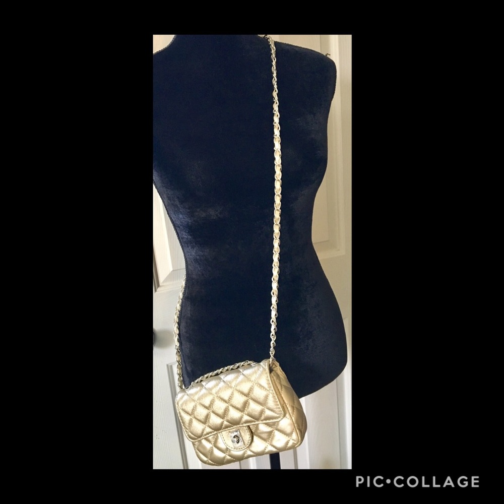🌞GOLD Quilted Crossbody Purse🌞NWT🏷 - Picture 3 of 11
